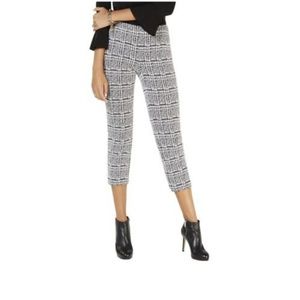 Michael Kors Plaid Cigarette Pants and Hi-Lo Top